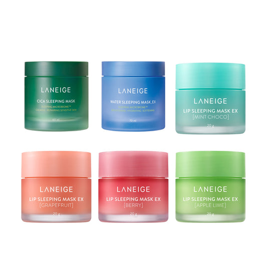 laneige lip sleeping mask berry, apple lime,grapefruit, mint choco, water, lavender, cica