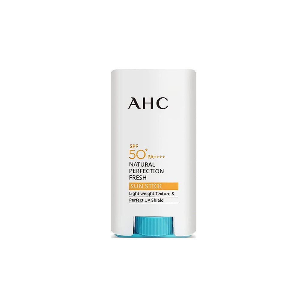 ahc natural perfection fresh sun stick 17g double shield sun stick 14g, 22g blue/green spf50+ pa++++