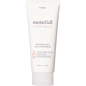 etude house moistfull collagen cleansing foam 150g